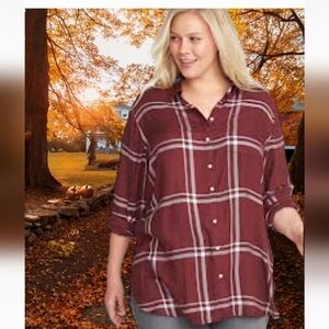 Old Navy Women's  Classic Plus Size Relaxed Soft-Washed Classic Shirt for Women
